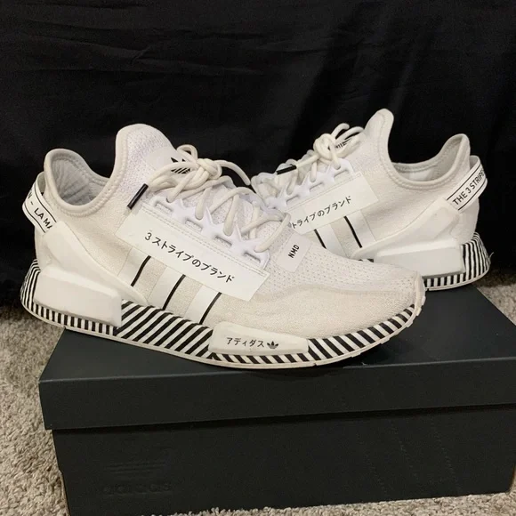 adidas gazelle silver green womens Shop White Mens adidas NMD R1 Lace Up Sneakers – Shoebacca main image 1